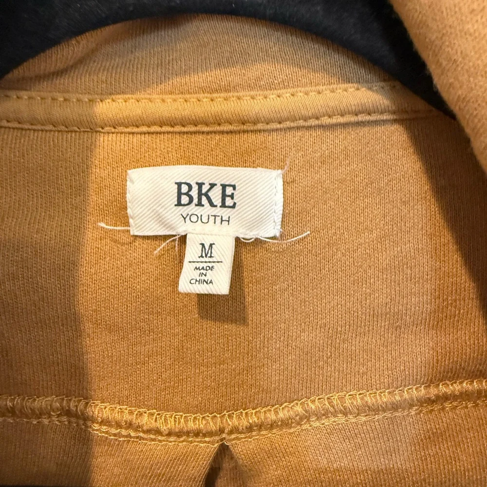 BKE Youth Tan Shacket Jacket Size Medium Boho Casual